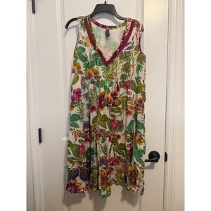 Me 2 Magic Floral Tiered Dress Womens Small Multicolor Excellent Boho Summer